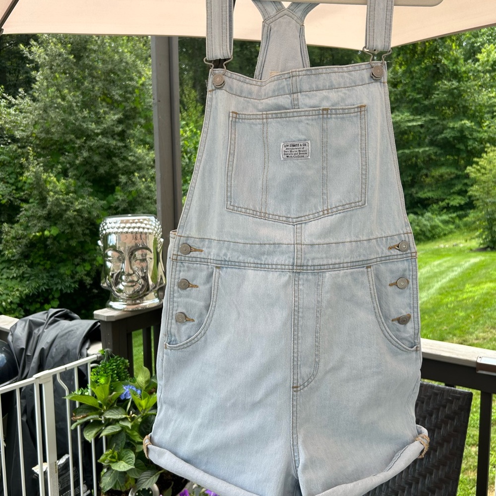 Levi's Light Blue Denim Overalls Med/large